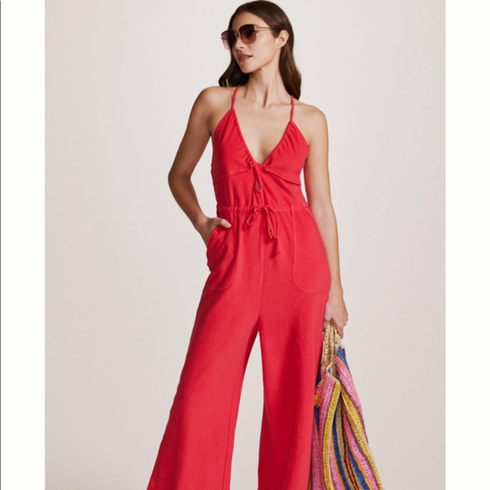 New! Daily Practice by Anthropologie The Kit Kat Jumpsuit-Pink
